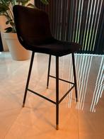 Velvet zwart barkruk, Ophalen, Zo goed als nieuw