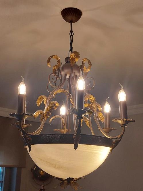 Zeer mooie luster inclusief lampen., Huis en Inrichting, Lampen | Kroonluchters, Zo goed als nieuw, Ophalen