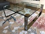 Iconisch design salontafel | Draenert 1022 | 100x100x40, Huis en Inrichting, 50 tot 100 cm, Minder dan 50 cm, Vintage retro space age glas chroom