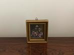 Mini lijstje kadertje goudkleurig met bloemen, Antiek en Kunst, Curiosa en Brocante, Ophalen of Verzenden