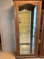 vitrinekast eik  spiegelkast vitrine 2 STUKS, Huis en Inrichting, Kasten | Vitrinekasten, Ophalen, Eikenhout, 50 tot 100 cm, Zo goed als nieuw