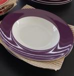 Lot de 2 assiettes creuses mauve, Ophalen, Zo goed als nieuw