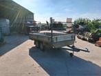 Dubbelas plateau aanhangwagen, Auto diversen, Aanhangers en Bagagewagens, Ophalen, Zo goed als nieuw