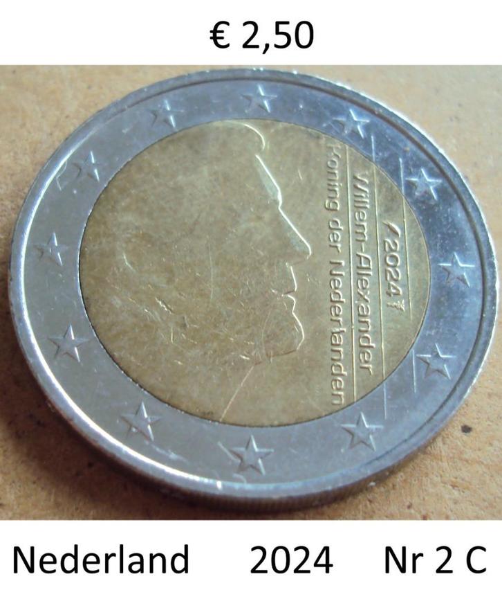 2 Euromunten Nederland, Postzegels en Munten, Munten | Europa | Euromunten, Losse munt, 2 euro, Ophalen of Verzenden