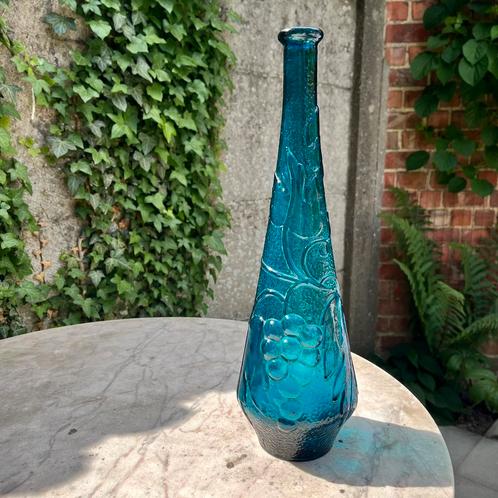 Smalle hoge vaas druiven Empoli Italië, Antiek en Kunst, Antiek | Glaswerk en Kristal, Ophalen of Verzenden