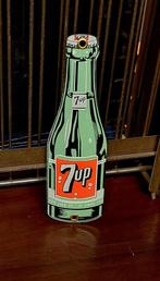 Emaille 7up reclamebord, bordje Seven Up limonadefles., Ophalen of Verzenden, Nieuw, Reclamebord