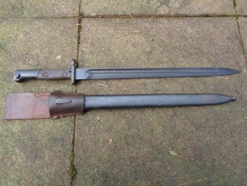 FN Model 98 Mauser bajonet met schede en lederen drager beschikbaar voor biedingen