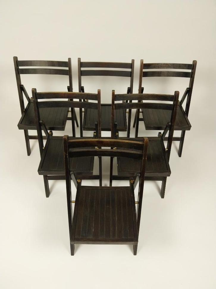 6 x Ikea "Klapp" Klapstoel, 1992, Tuin en Terras, Tuinstoelen, Gebruikt, Hout, Inklapbaar, Ophalen