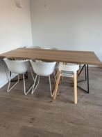 Eettafel met 6 witte stoelen, Huis en Inrichting, Tafels | Eettafels, Ophalen