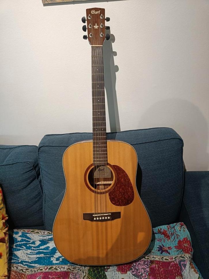Guitare acoustique Cort Earth100 NAT +  housse, Muziek en Instrumenten, Snaarinstrumenten | Gitaren | Akoestisch, Zo goed als nieuw