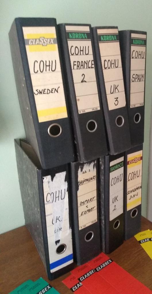 8 A4 mappen met nieuwe ruglabels, Ophalen of Verzenden