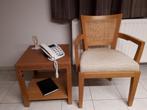 Salontafel - bijzettafel - leder - vintage - design, Huis en Inrichting, Tafels | Salontafels, Ophalen, 50 tot 100 cm, 50 tot 75 cm