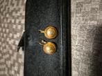 Vintage prachtige goudkleurige bloemmotief oorbellen, Enlèvement ou Envoi, Comme neuf