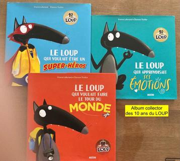 3 albums Loup collector Auzou 10 ans disponible aux enchères