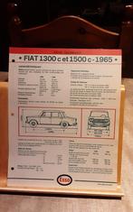 Fiat 1300 1500 c technische fiche, Ophalen of Verzenden