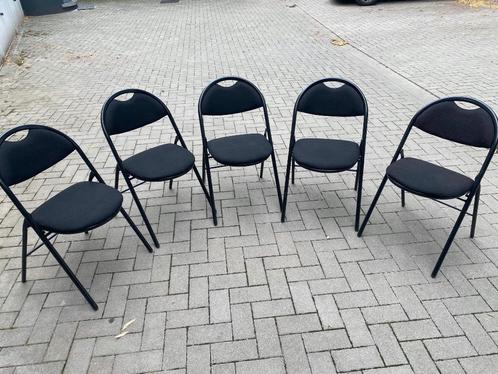 Lot de chaises de conférence pliantes, Maison & Meubles, Chaises, Comme neuf, Cinq, Six Chaises ou plus, Métal, Tissus, Noir, Enlèvement