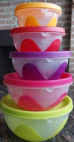 5 potjes GEEN TUPPERWARE. Kunnen ineen zie foto's, Huis en Inrichting, Keuken | Tupperware, Ophalen, Nieuw