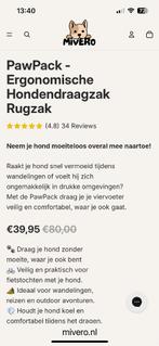 Rugzak voor honden 8 tot 15 kg L, Dieren en Toebehoren, Honden-accessoires, Ophalen of Verzenden, Nieuw