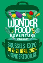 Wonderfood Adventure Beurs Brussel - 20-21.04 - 4 e-tickets, Tickets en Kaartjes, Beurzen, April, Drie personen of meer