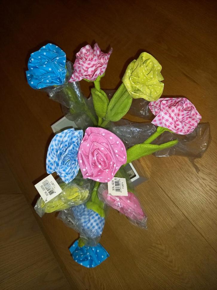 Leuke bloemen tulpen in kleurrijke pastel stof - nieuw, Maison & Meubles, Accessoires pour la Maison | Plantes & Fleurs artificielles