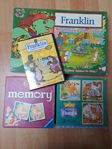 DISNEY : Lot de 3 Boîtes de jeux + 1 DVD Franklin