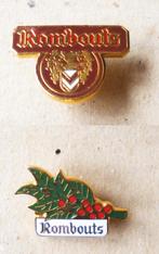 Vintage pin speldje Rombouts - prijs/2stuks., Enlèvement, Comme neuf, Marque, Insigne ou Pin's