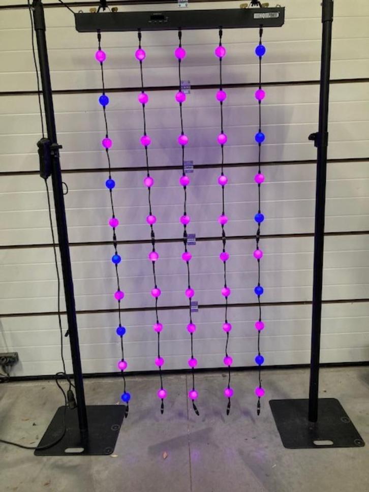 10 x LEDBAL GORDIJN SETS, Muziek en Instrumenten, Licht en Laser, Zo goed als nieuw, Ophalen