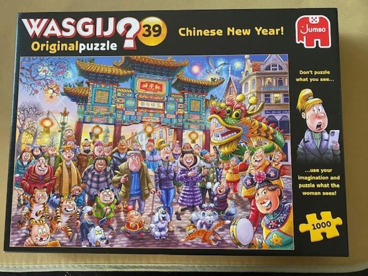 Puzzel Wasgij ? nr 39 Chinees Nieuwjaar ( 1000 stukjes), Hobby en Vrije tijd, Denksport en Puzzels, Ophalen of Verzenden