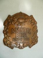 METALEN BROUWERIJ BORDJE"AMSTEL BIER"UIT JAREN 50/60, Verzenden, Gebruikt, Reclamebord