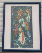 Huile sur papier bouquet de fleurs signe Marcel delmotte, Enlèvement ou Envoi