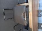 Chaises de salle à manger en cuir, Huis en Inrichting, Stoelen, Ophalen, Gebruikt, Bruin, Metaal