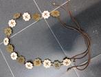 Leuke riem ceinture dames bloemen, Kleding | Dames, Losse buckle of gesp, 80 tot 90 cm, Bruin, Ophalen of Verzenden