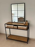 Wandkast hout en zwart, Huis en Inrichting, Tafels | Sidetables, Ophalen, Zo goed als nieuw