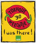 Sticker Torhout Werchter 1990 (100x85mm), Verzamelen, Ophalen of Verzenden, Gebruikt, Overige typen