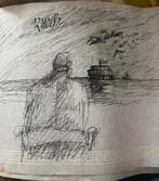 Setje pentekeningen  op  papier getekend Roger Wolfs?, Ophalen of Verzenden