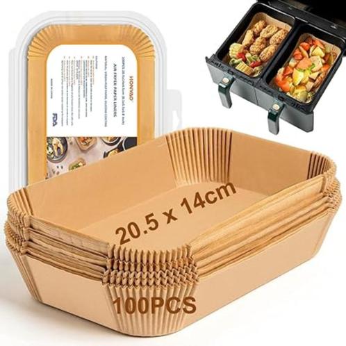Rechthoekig bakpapier voor dubbele airfryer GRATIS LEVERING, Elektronische apparatuur, Airfryers, Nieuw, Airfryer, Verzenden
