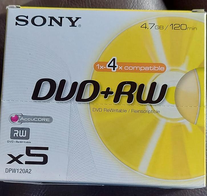 Sony Dvd+rw Sony 4.7gb /ds 5, Computers en Software, Beschrijfbare discs, Dvd, Herschrijfbaar, Ophalen of Verzenden