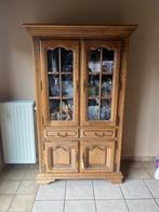 EIKEN vitrinekast, Huis en Inrichting, Kasten | Vitrinekasten, Ophalen, Gebruikt, 100 tot 150 cm, Eikenhout