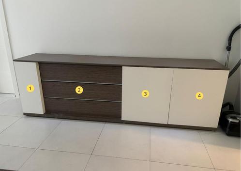 Moderne dressoir / kast in houtlook, Huis en Inrichting, Kasten | Dressoirs, Gebruikt, Minder dan 50 cm, 75 cm of meer, Met lade(s)