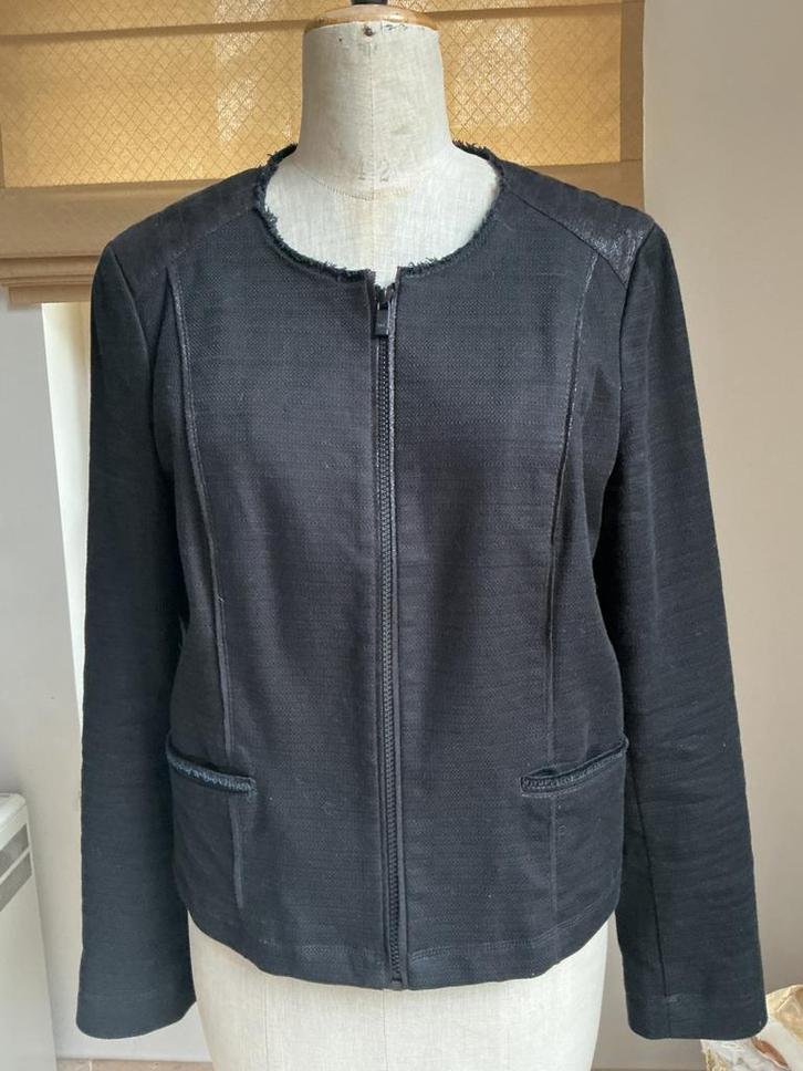 Jasje van S.Oliver (QS) maat 42, Kleding | Dames, Jasjes, Kostuums en Pakken, Gedragen, Jasje, Maat 42/44 (L), Zwart, Ophalen of Verzenden