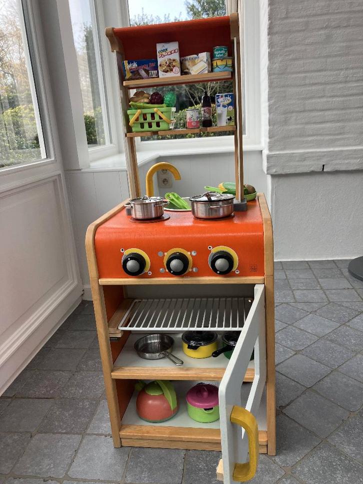 Houten speelgoed keuken, Enfants & Bébés, Jouets | Jouer aux cuisines, Utilisé, Jouer à la cuisine, Bois, Enlèvement