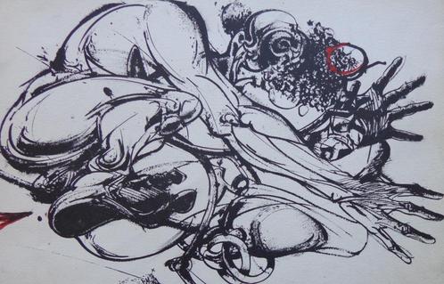 VLADIMIR VELICKOVIC / VERSPRINGER / KLEURLITHO / 29x41cm SIG, Antiek en Kunst, Kunst | Litho's en Zeefdrukken, Ophalen of Verzenden