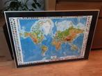 cadre d'échange avec carte du monde, Antiquités & Art, Antiquités | Cartes scolaires, Enlèvement ou Envoi