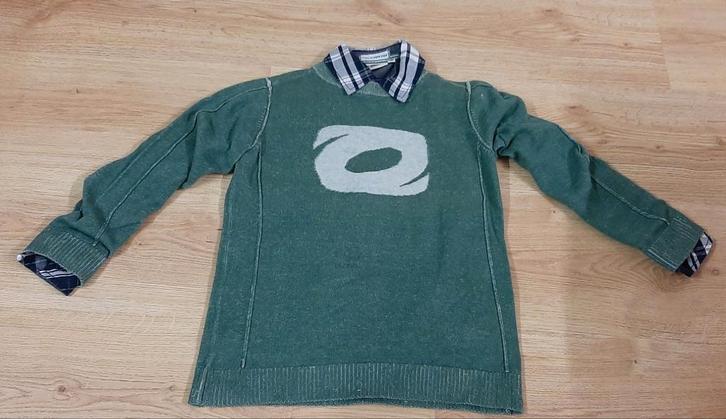 ROX JBC setje: groene trui en bijpassend hemdje maat 122, Kinderen en Baby's, Kinderkleding | Maat 122, Zo goed als nieuw, Jongen