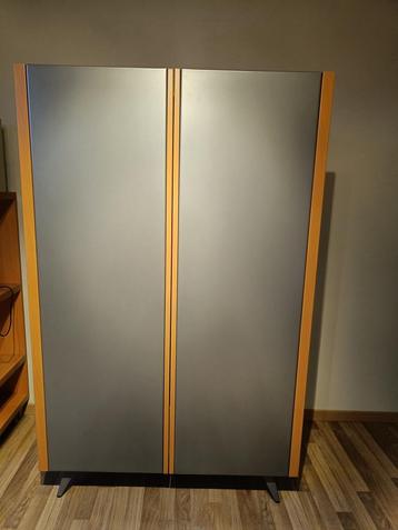 VERLAAGDE PRIJS Ikea kast metaal beuk - Schrank, Huis en Inrichting, Ophalen, 100 tot 150 cm, Zo goed als nieuw, Metaal