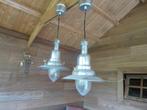 kroonluchter met hanglamp, Huis en Inrichting, Lampen | Kroonluchters, Ophalen, Zo goed als nieuw, Glas, Landelijk