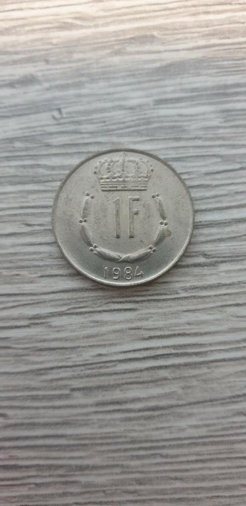 Lot van 5 munten van 1 frank Luxemburg (1976 tot 1990), Postzegels en Munten, Munten | Europa | Niet-Euromunten, Ophalen of Verzenden