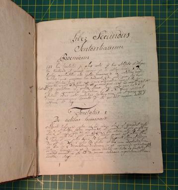 Liber Secundus Sententiarum". 
manuscrits  beschikbaar voor biedingen