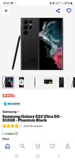 Samsung s22 ultra 512gb..Nieuwstaat...Topper.., Télécoms, Téléphonie mobile | Samsung, Comme neuf, Android OS, Noir, 10 mégapixels ou plus