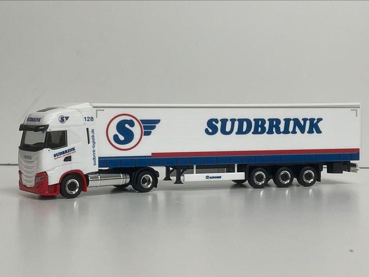 Herpa Iveco S-Way SUDBRINK 1/87, Hobby en Vrije tijd, Modelauto's | 1:87, Zo goed als nieuw, Herpa, Ophalen of Verzenden
